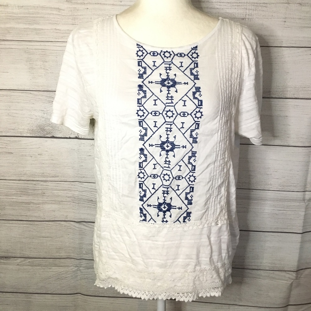 Lucky Brand Embroidered Tee - Picture 1 of 3